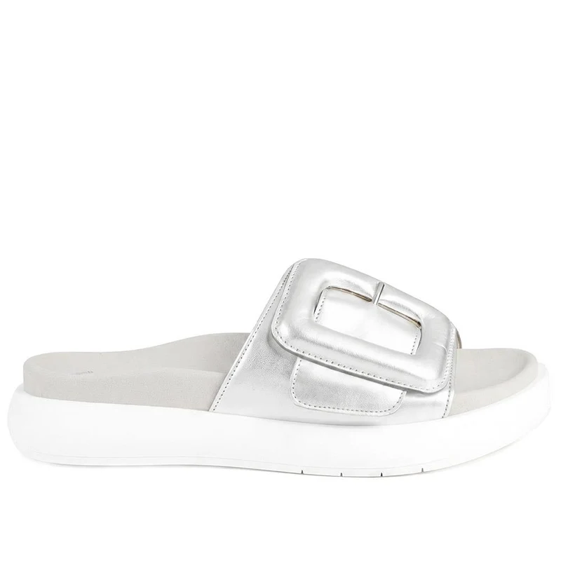 Gabor Faux Buckle Adjustable Fasten Sandals - GABC43510 / 330 408 - Silver