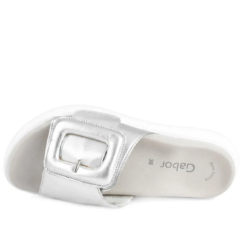 Gabor Faux Buckle Adjustable Fasten Sandals - GABC43510 / 330 408 - Silver