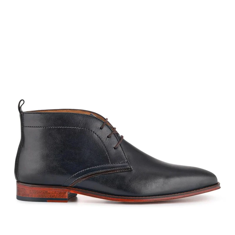 Giovanni Wide-Fit Smart Leather Boots - GIOVANNI / 327 905 - Navy