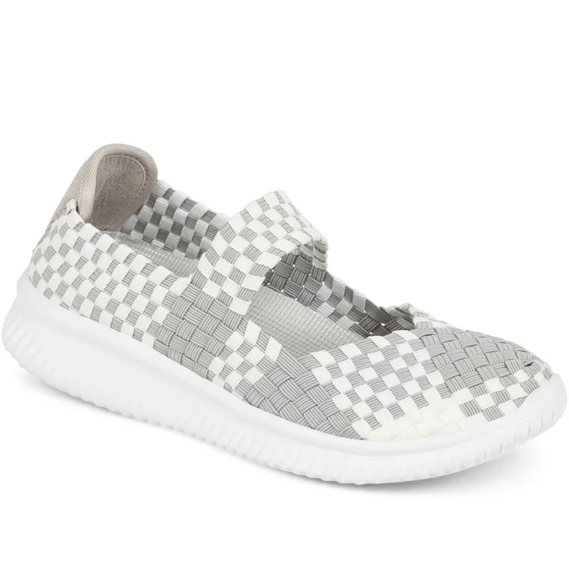 Casual Slip-On Mary Janes - TITAN39003 / 325 486 - White Multi