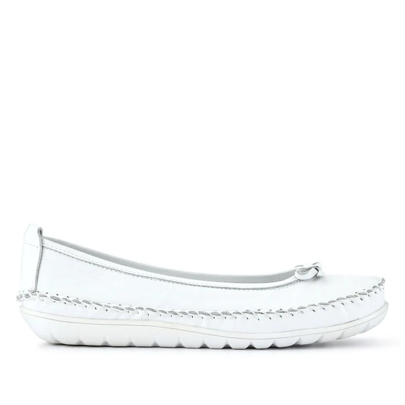 Stitched Leather Pumps - SIMIN41002 / 326 773 - White