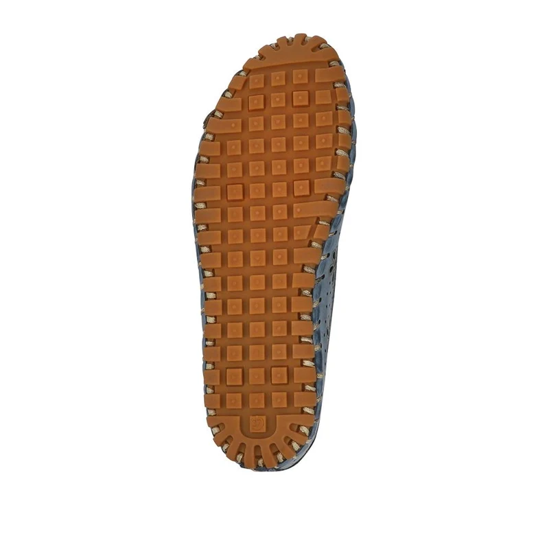 Leather Cushioned Pumps - KARY41003 / 327 469 - Denim