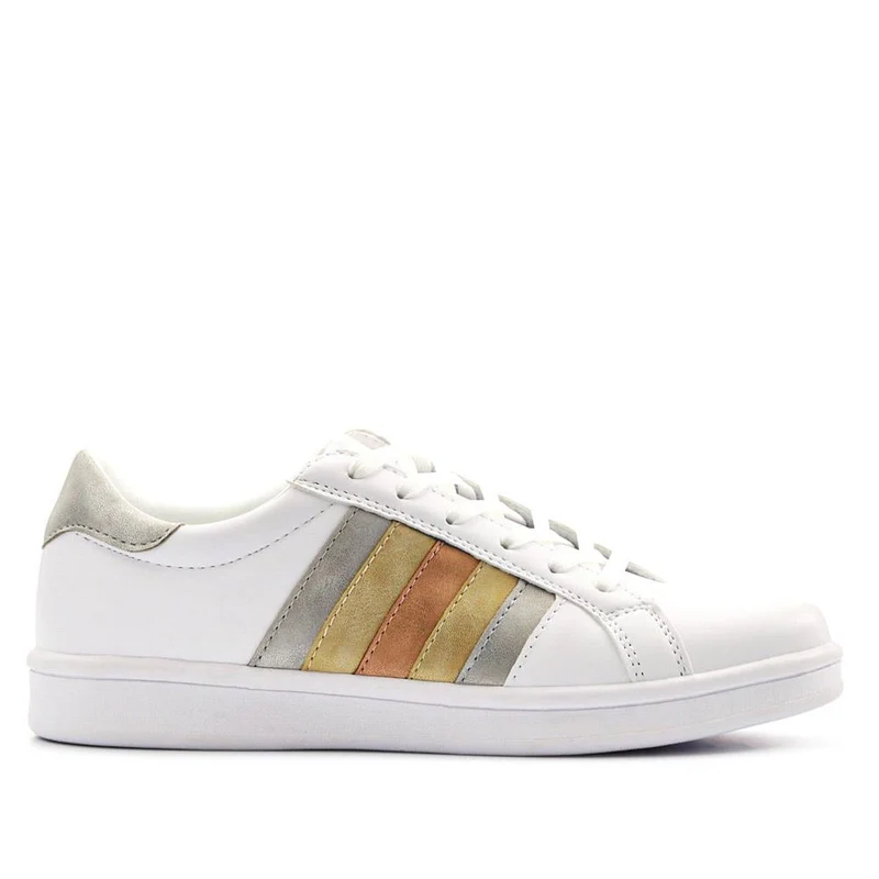 Casual Lace-Up Trainers - VSHI41000 / 326 853 - White Metallic