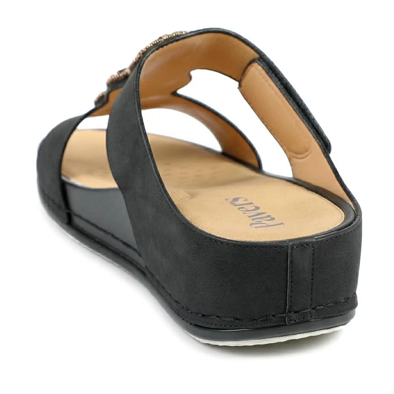 Adjustable Jewelled Strappy Sandals - BAIZH43014 / 329 167 - Black