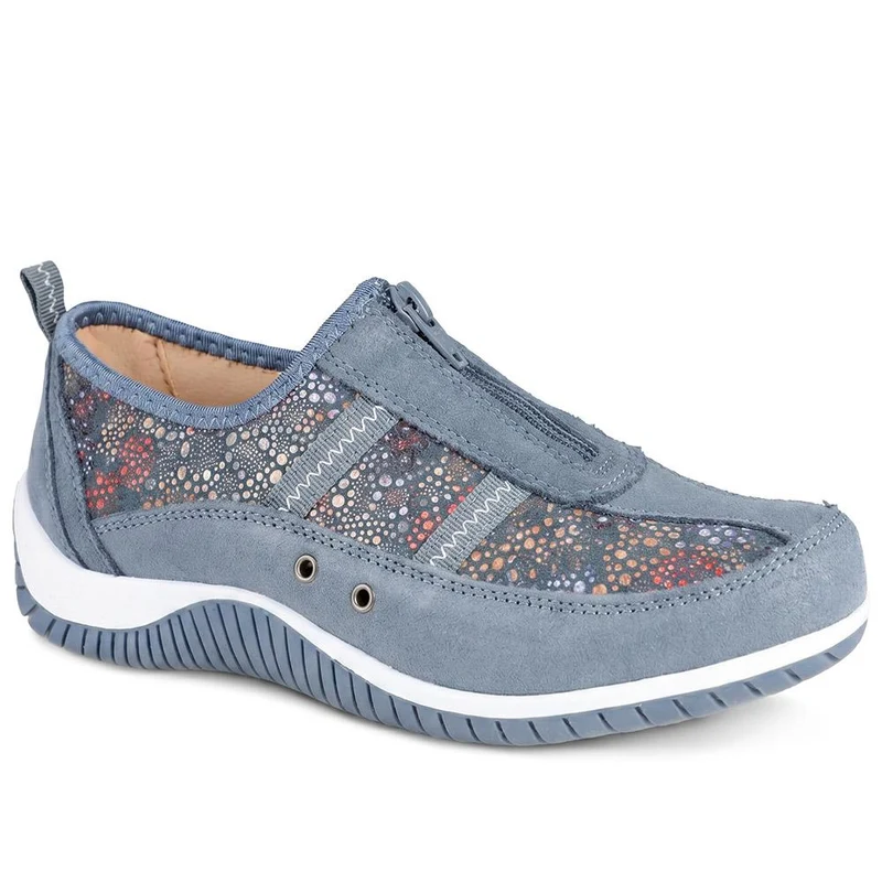 Memory Foam Leather Slip On Trainers - BRK43049 / 329 380