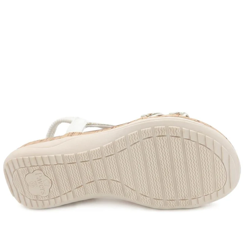 Wide Fit Elasticated Sandals - BAIZH43067 / 329 611 - White