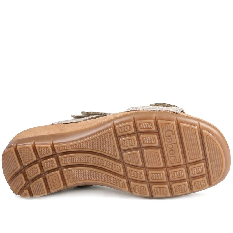 Gabor Wedged Adjustable Fasten Sandals - GABC43507 / 330 405 - Bronze