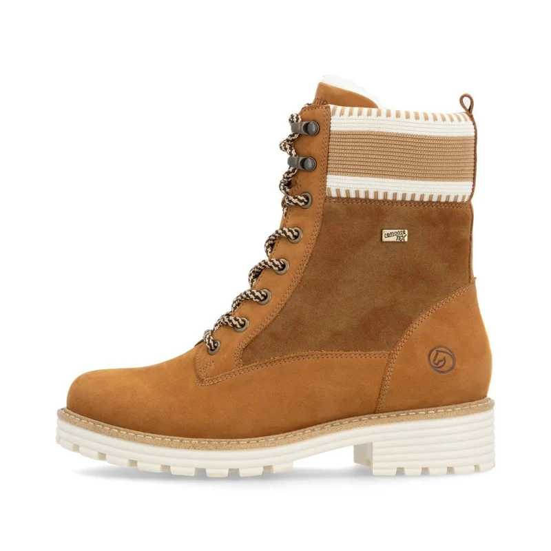 Remonte Damenstiefel aus Leder mit Lammwollefutter - Braun