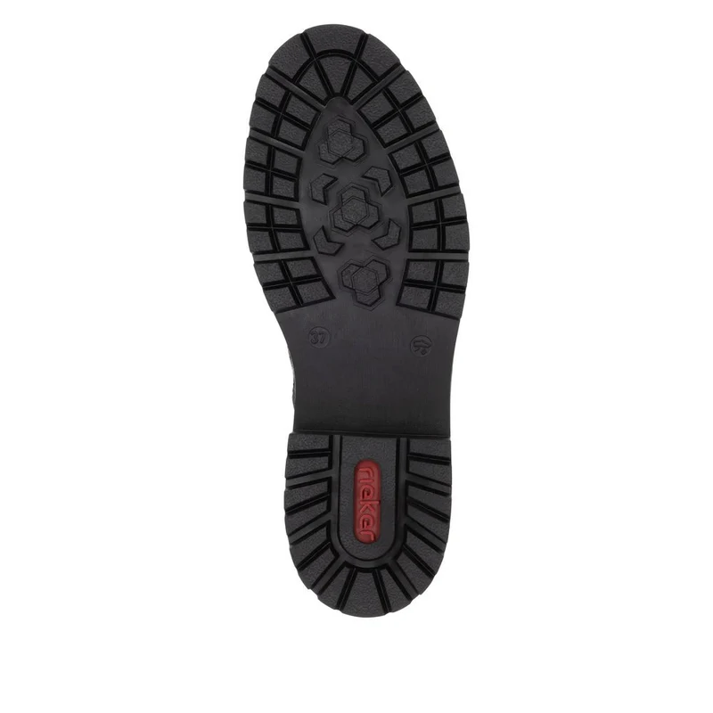 Rieker Modische Lederstiefeletten mit Fleecefutter für Damen - Lila