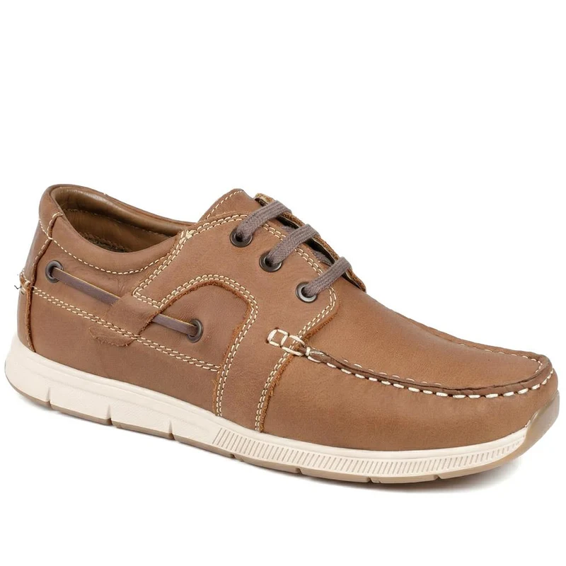 Leather Lace Up Boat Shoes - SHAFI43001 / 329 319