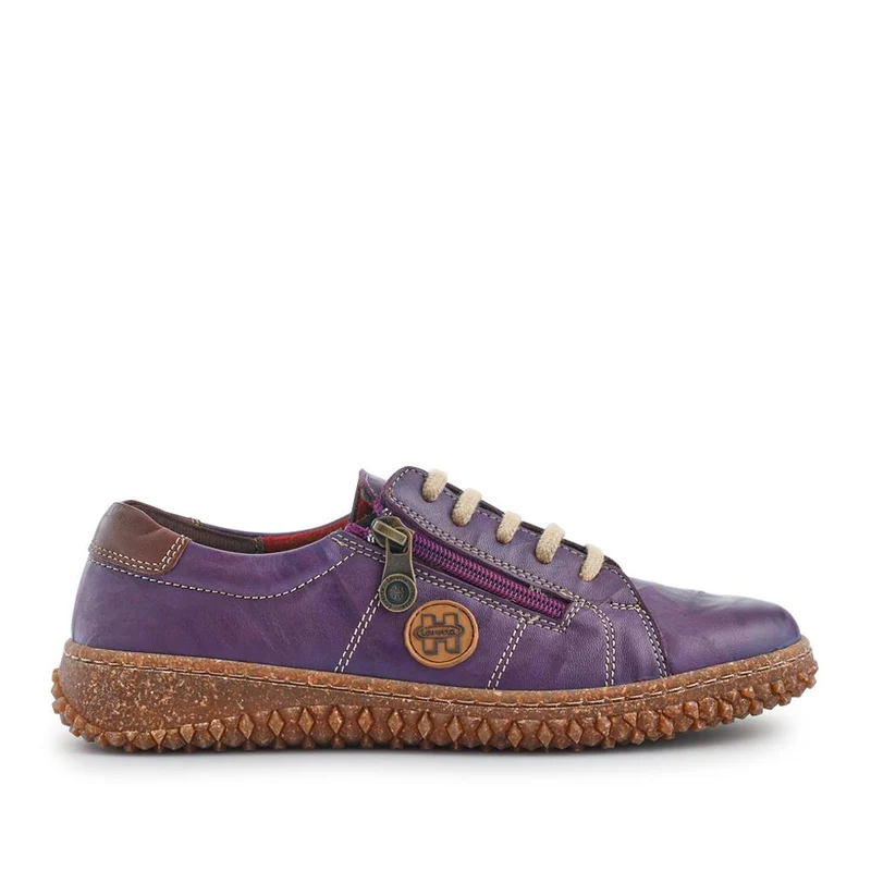 Loretta Leather Trainers - HAK38023 / 324 496 - Purple