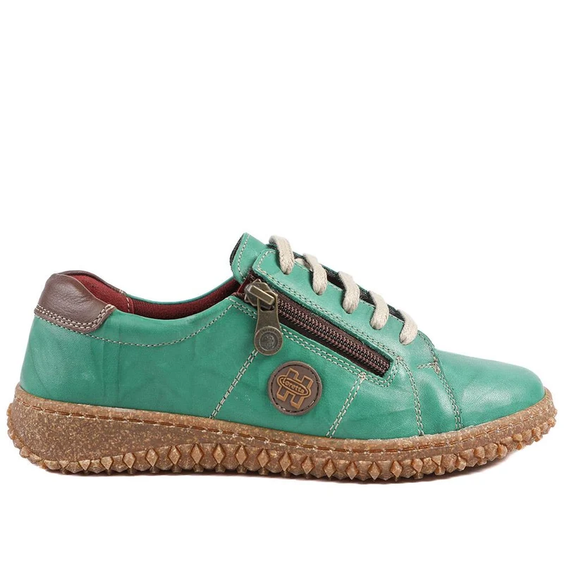 Loretta Leather Trainers - HAK38023 / 324 496 - Green