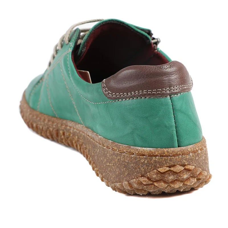 Loretta Leather Trainers - HAK38023 / 324 496 - Green