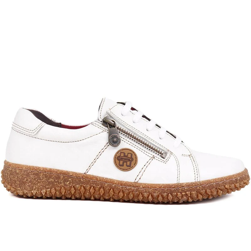 Loretta Leather Trainers - HAK38023 / 324 496 - Off White
