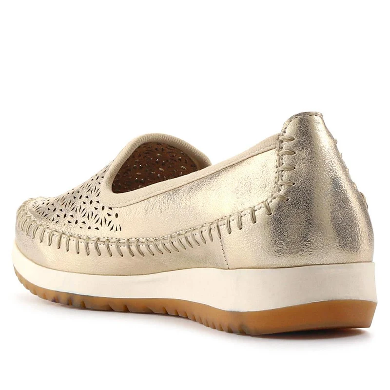 Casual Slip-On Shoes - WBINS41032 / 327 019 - Gold