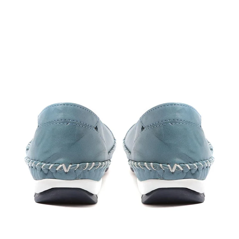 Leather Slip-On Shoes - SIMIN37001 / 323 260 - Denim