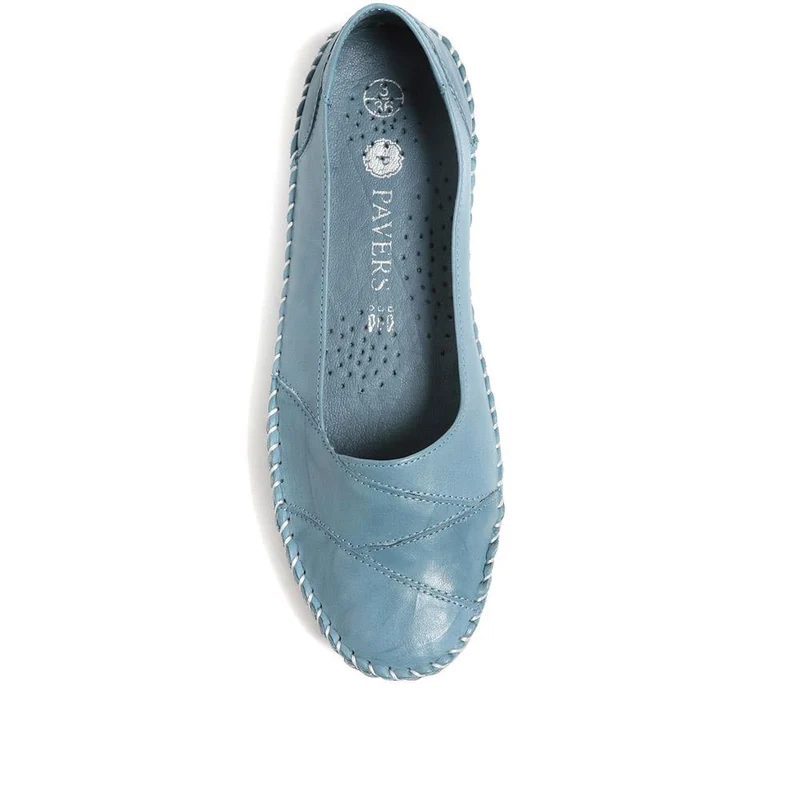 Leather Slip-On Shoes - SIMIN37001 / 323 260 - Denim