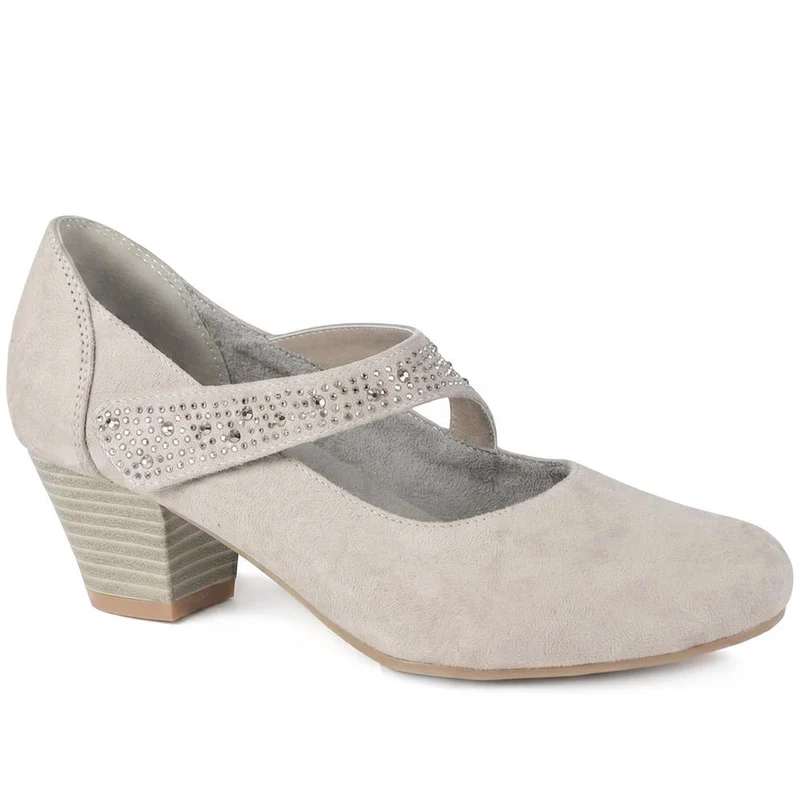 Wide-Fit Cone-Heel Mary Janes - PLAN40030 / 326 845