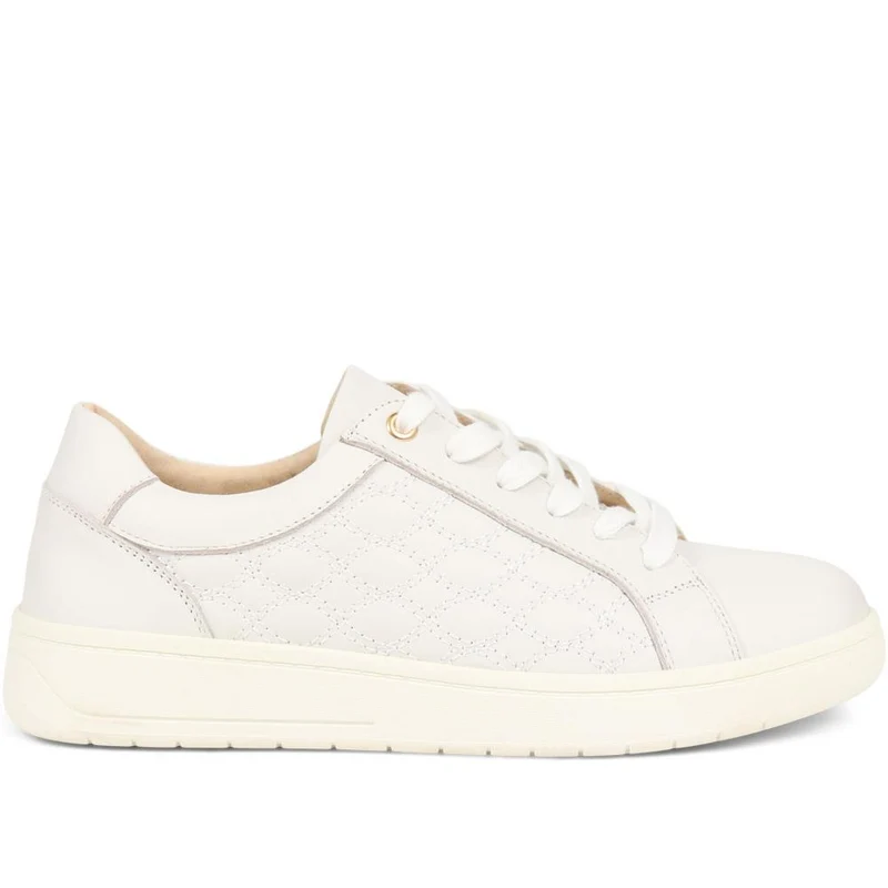 Allana Leather Lace-Up Trainers - ALLANA / 325 133 - White