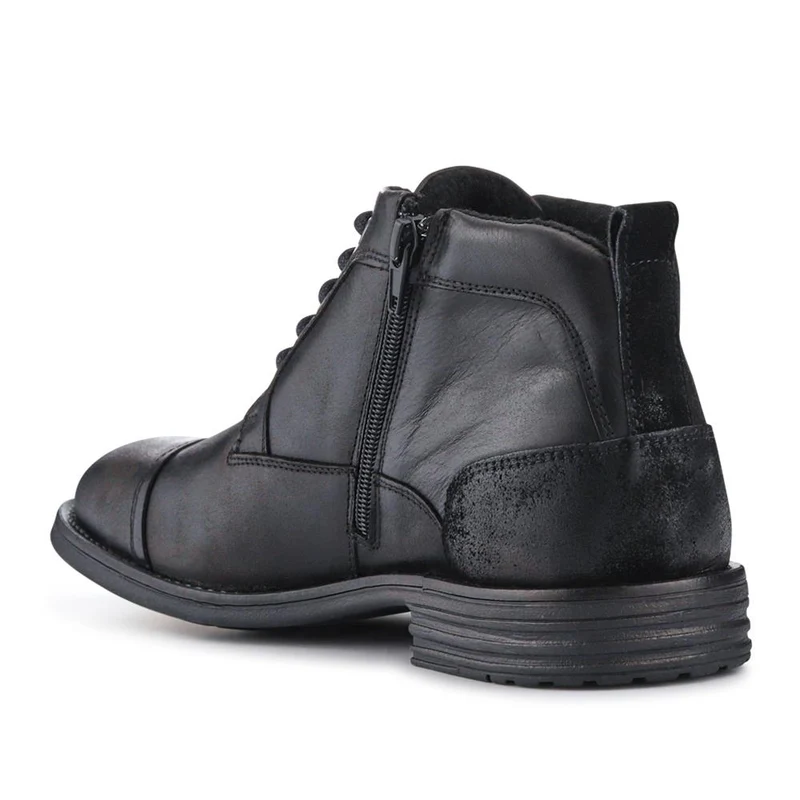 Dorian Smart Leather Ankle Boots - DORIAN / 328 079 - Black