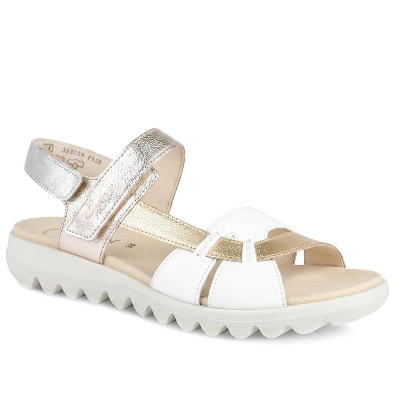 Gabor Grippy Adjustable Fit Sandals - GABC43504 / 330 402 - White Multi
