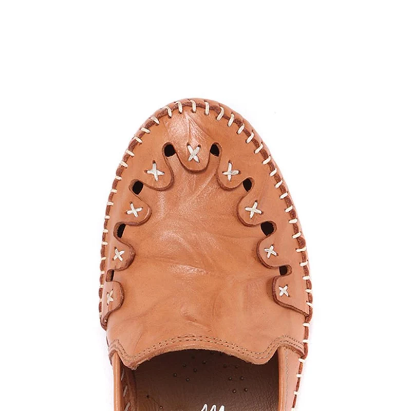 Leather Slip-On Pumps - GOKH29000 / 316 901 - Tan
