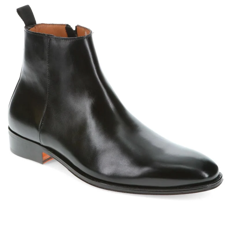 Flaxen Leather Ankle Boots - FLAXEN / 325 744