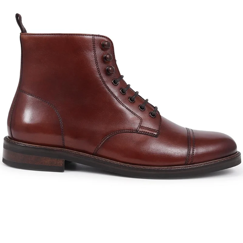Finch Leather Lace-Up Boots - FINCH / 325 742 - Chestnut