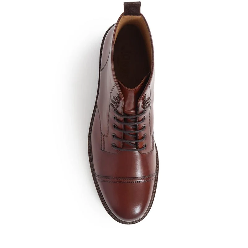 Finch Leather Lace-Up Boots - FINCH / 325 742 - Chestnut