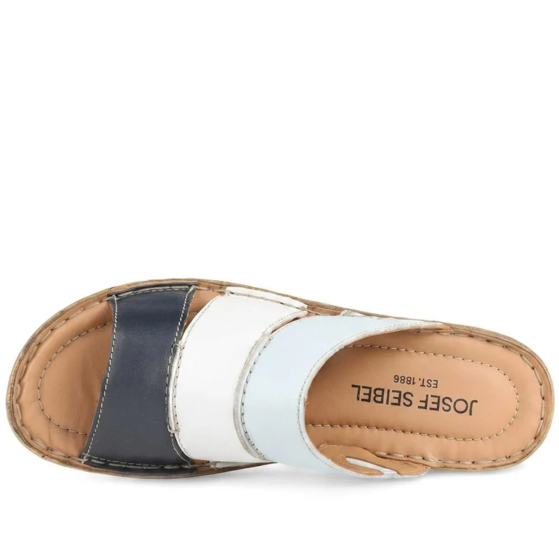 Josef Seibel Catalonia 86 Mule Sandals - JOSCL43001 / 330 435 - Blue Multi