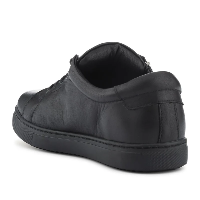 Wide Fit Leather Zip & Lace Trainers - ULUTA42000 / 328 391 - Black