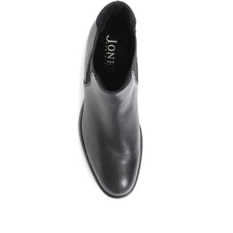 Doria Heeled Leather Chelsea Boots - DORIA / 322 365 - Black