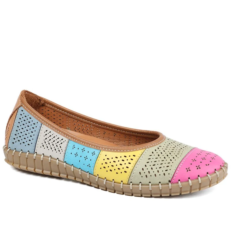 Bellissimo Leather Laser Cut Pumps - BELMET43008 / 329 220