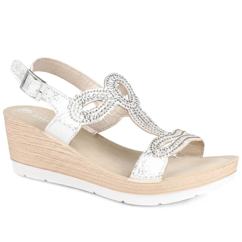 Inblu Embellished Slingback Sandals - INB43050 / 330 369 - White