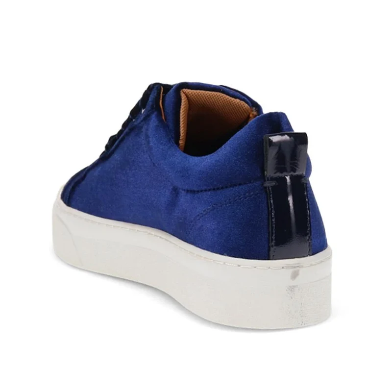 Azura Casual Velvet Trainers - AZURA / 326 576 - Navy