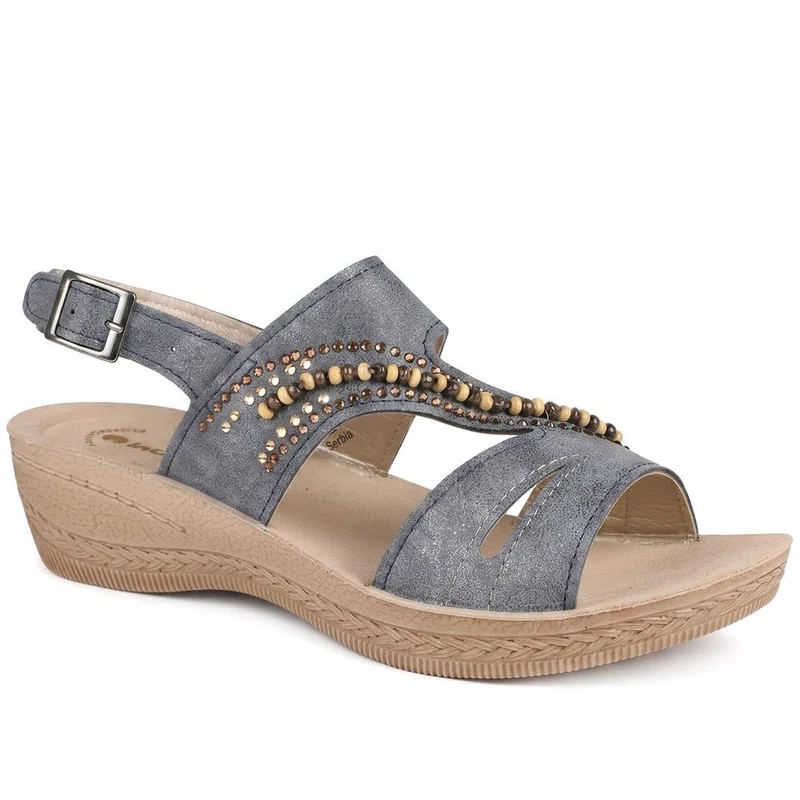 Inblu Beaded Slingback Sandals - INB43049 / 330 368