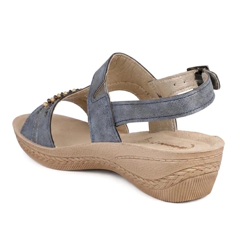 Inblu Beaded Slingback Sandals - INB43049 / 330 368 - Blue