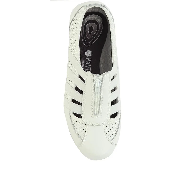 Leather Slip-On Shoes - BRK24000 / 308 245 - White