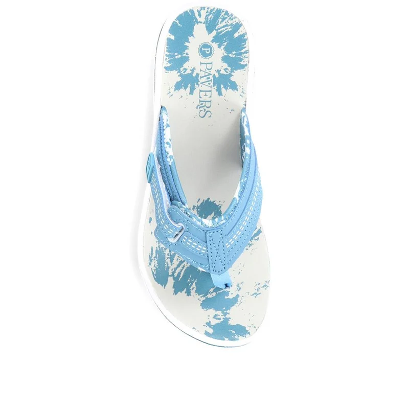 Touch-Fastening Toe Post Sandals - XIAM29002 / 316 019 - Denim
