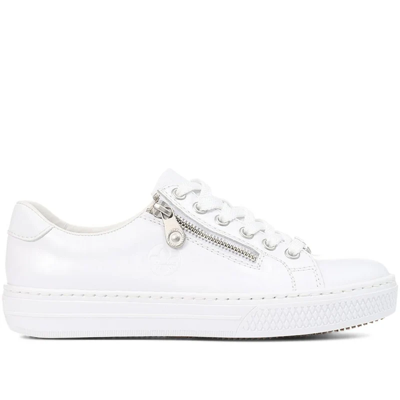 Leather Zip-Up Trainers - RKR31526 / 317 699 - White