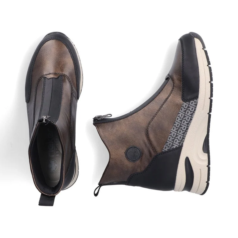 Rieker Damenmode-Stiefelette – Braun