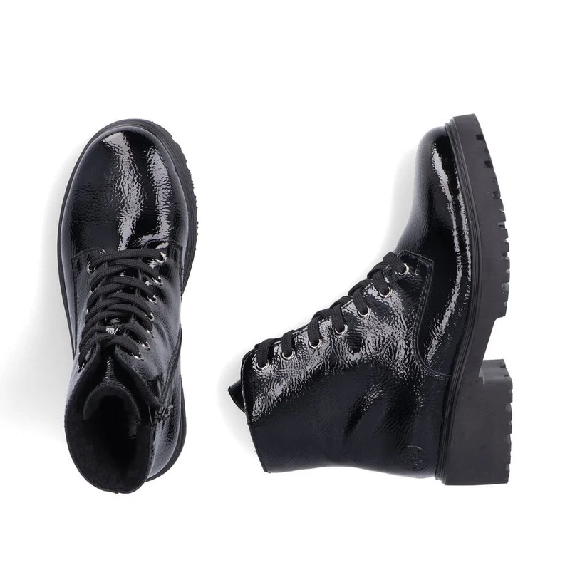 Rieker Modische Stiefeletten mit Fleecefutter für Damen - Schwarz