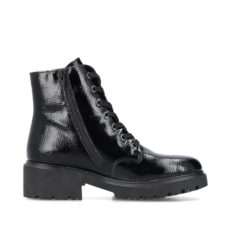 Rieker Modische Stiefeletten mit Fleecefutter für Damen - Schwarz