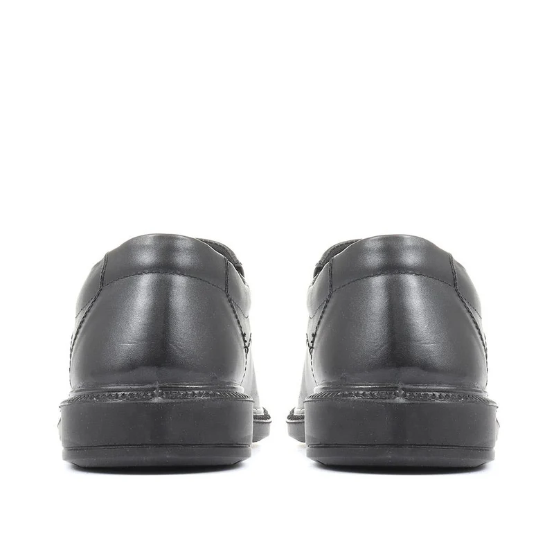 Leather Slip On Shoes - RAJ1601 / 124 914 - Black