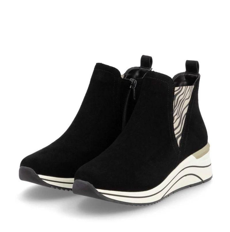 Remonte Stiefelette aus Wildleder für Damen - Schwarz