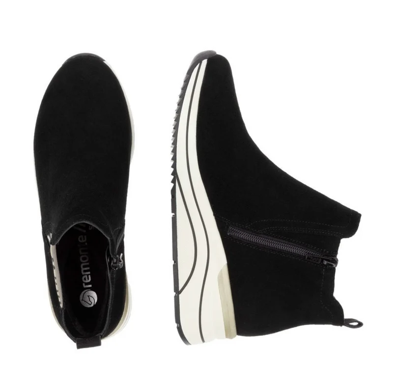 Remonte Stiefelette aus Wildleder für Damen - Schwarz