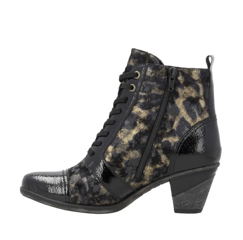 Remonte Stiefelette mit Absatz aus Wildleder für Damen - Schwarz