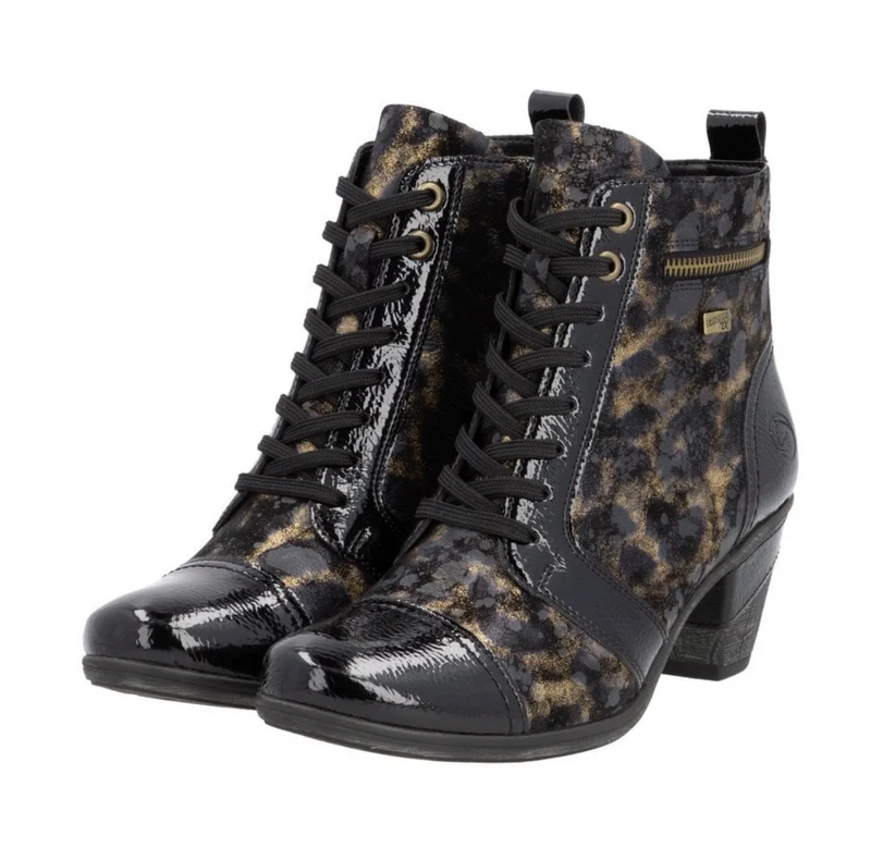 Remonte Stiefelette mit Absatz aus Wildleder für Damen - Schwarz