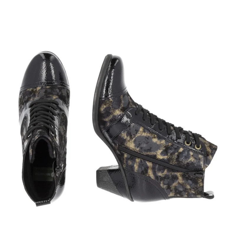 Remonte Stiefelette mit Absatz aus Wildleder für Damen - Schwarz