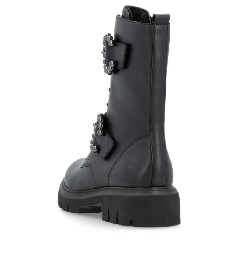 Remonte Wadenhohe Stiefel mit Fleecefutter für Damen - Schwarz